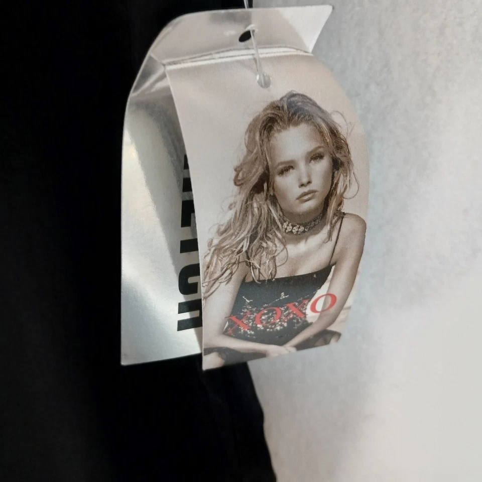 Vintage XOXO Flare Stretch Pants Juniors Size 9 30x32 Black Y2K Grunge Glam NWT - Image 4 of 4