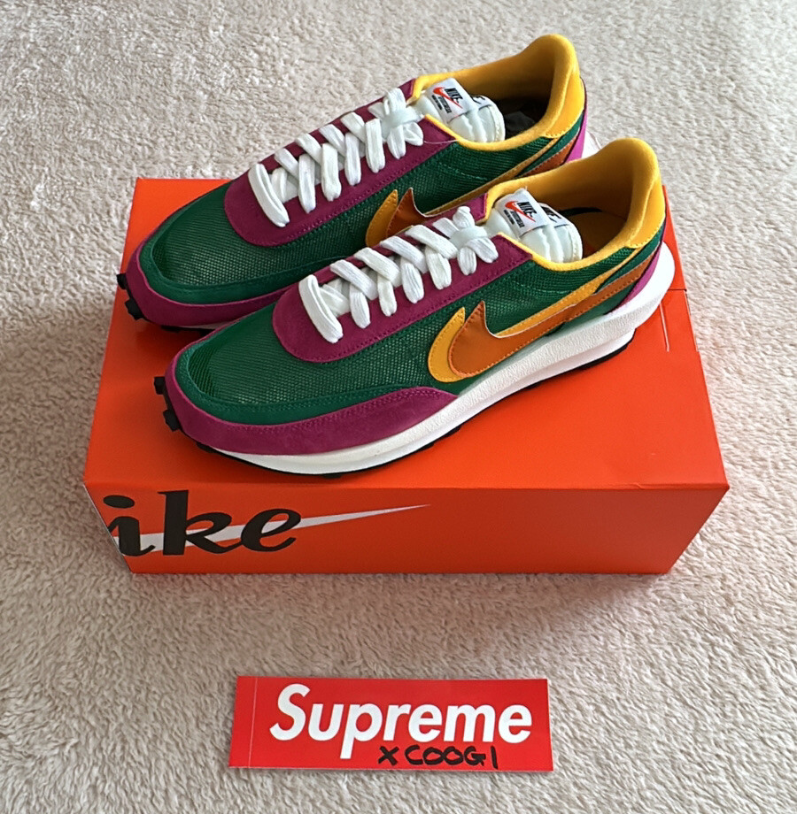 SACAI X NIKE (UK 11) NUOVISSIME NIKE X SACAI LD WAFFLE NYLON NERO TAGLIA UK 11