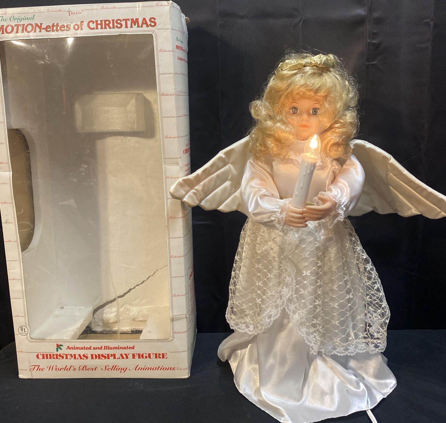 23” Telco Motion-ettes Lighted Candle Animated Angel Decor for Festive Ambiance