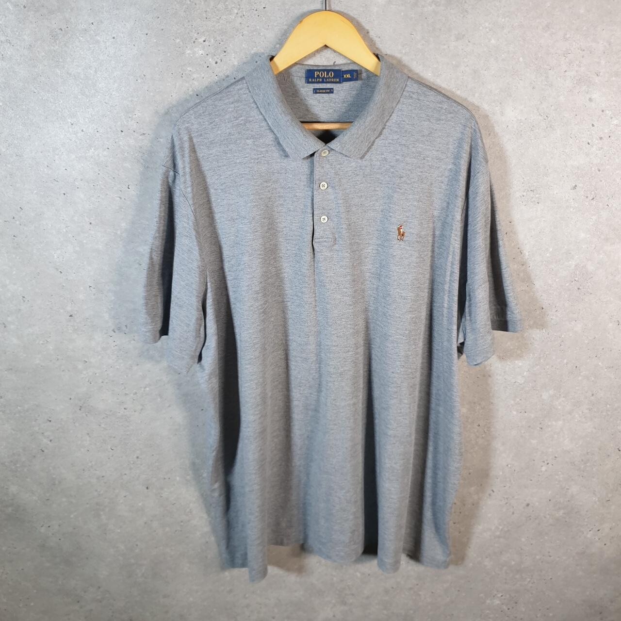 Polo Ralph Lauren vintage uomo 2XL grigia vestibilità classica ricamata pony