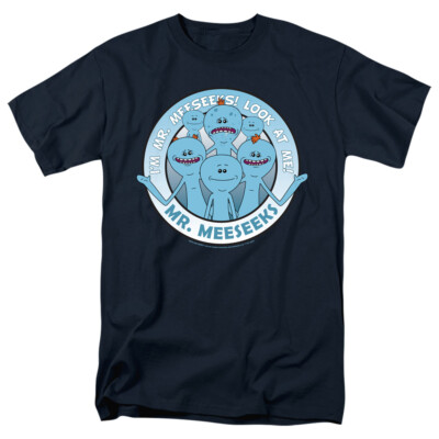 RICK AND MORTY MR MEESEEKS Licensed Adult Men's Graphic Tee Shirt SM-5XL