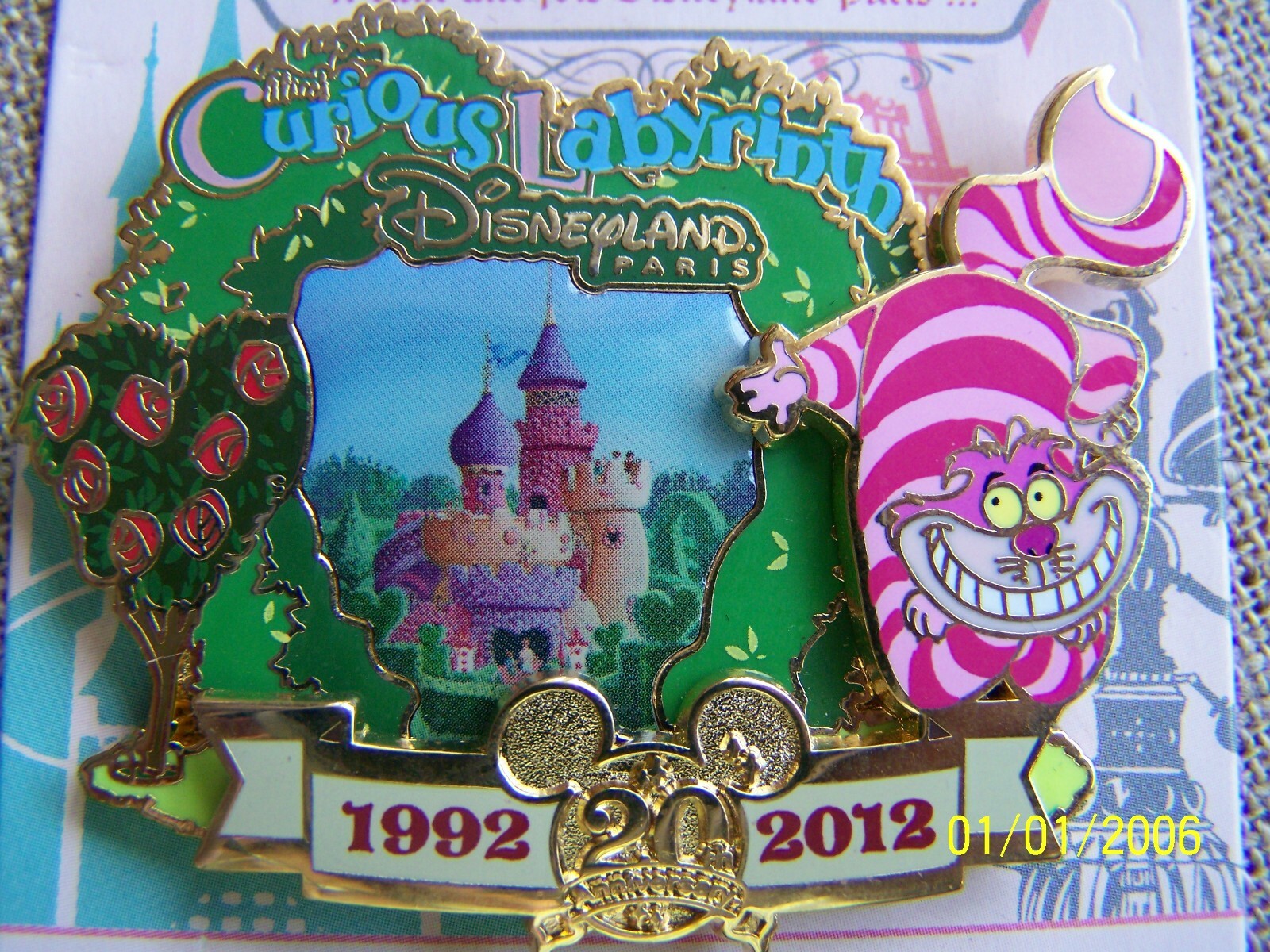 DISNEY PIN CHESHIRE CAT ONCE UPON A TIME IN PARIS LE 600 