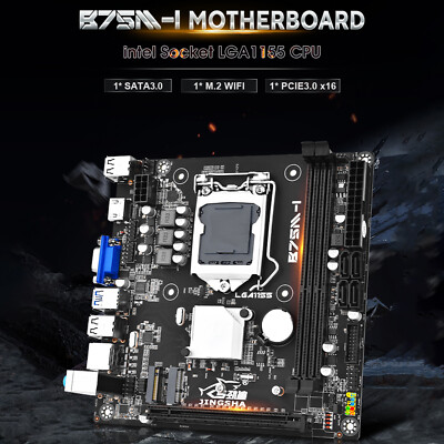 B75M-I Motherboard LGA 1155 Support 2*DDR3 USB3.0 SATA3 NVME NGFF Bluetooth US