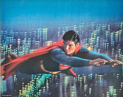 VINTAGE MOVIE POSTER ~ Superman 1978 Christopher Reeve Horizontal