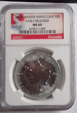 2015 Canada Silver 1oz 0.9999 $5 Maple Leaf NGC MS69 Coin