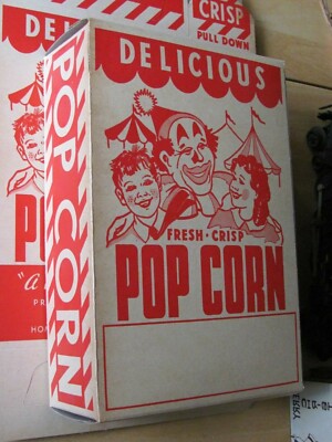 1950's 10 Unused Pop Corn Boxes  Prunty Seed & Grain ST Louis MO Circus