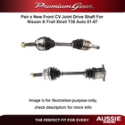 Pair x New Front CV Joint Drive Shaft For Nissan X-Trail Xtrail T30 Auto 01-07