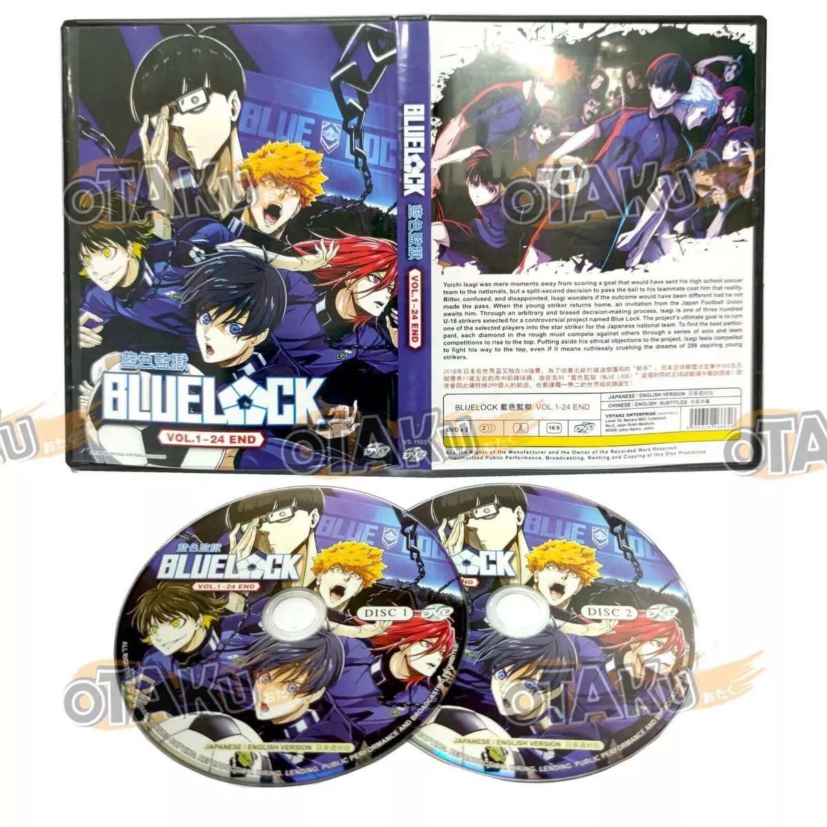 Blue Lock (BlueLock) Vol.1-24 End Complete Anime DVD English Dub