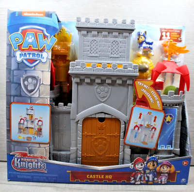 PAW Patrol Rescue Knights Castle HQ Playset with Chase and Mini Dragon  Draco NIB