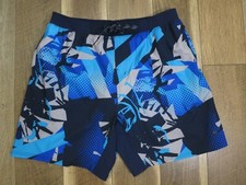 Nike NESS8445 Men  s Blue/Gray/Black Mesh Lined Swim Trunks Sz XL