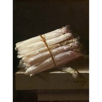 Adriaen Coorte Still Life With Asparagus Painting Canvas Wall Art Print Poster