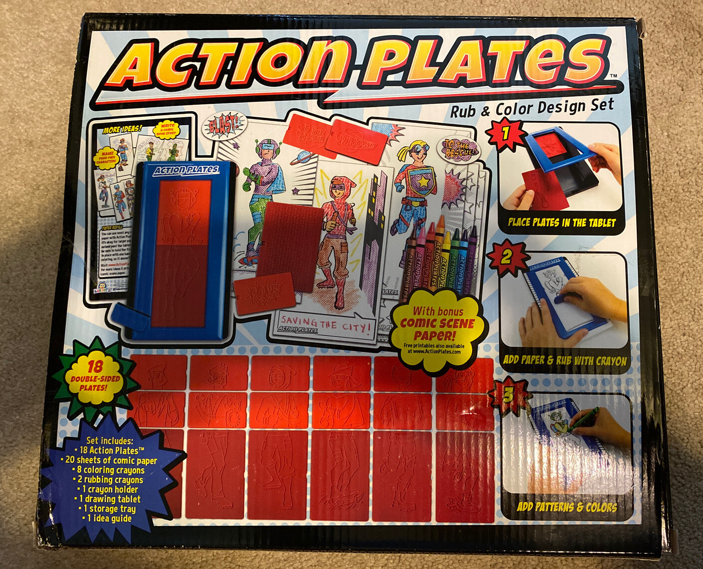 kahootz action plates drawing playset