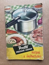 Vintage 60s Presto Pressure Cooker Recipe & Instruction Booklet