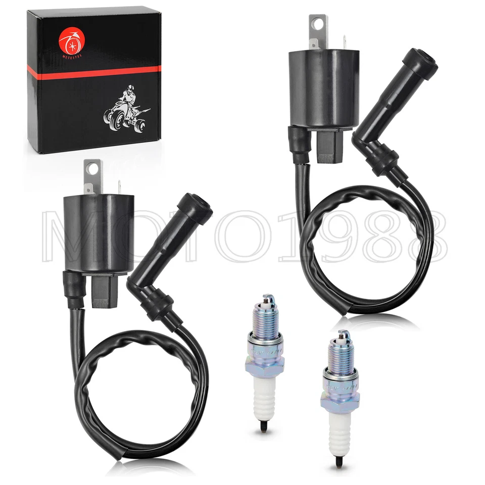 2x Bobinas de encendido para Yamaha Virago 700/750/1000 con tapa de bujía y bujía Foto 3 de 4