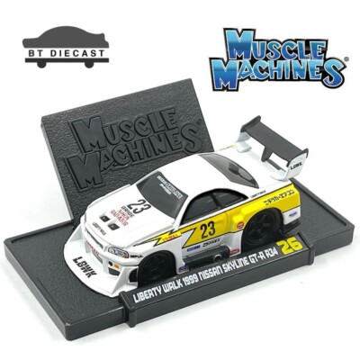 MAISTO MUSCLE MACHINES LBWK NISSAN GT-R R34 SUPER SILHOUETTE 1/64