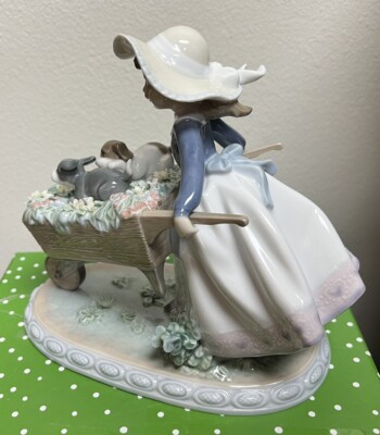 LLADRO 5460 A Barrow of Fun 1 Chipped Petal! No Box! Great Gift! L