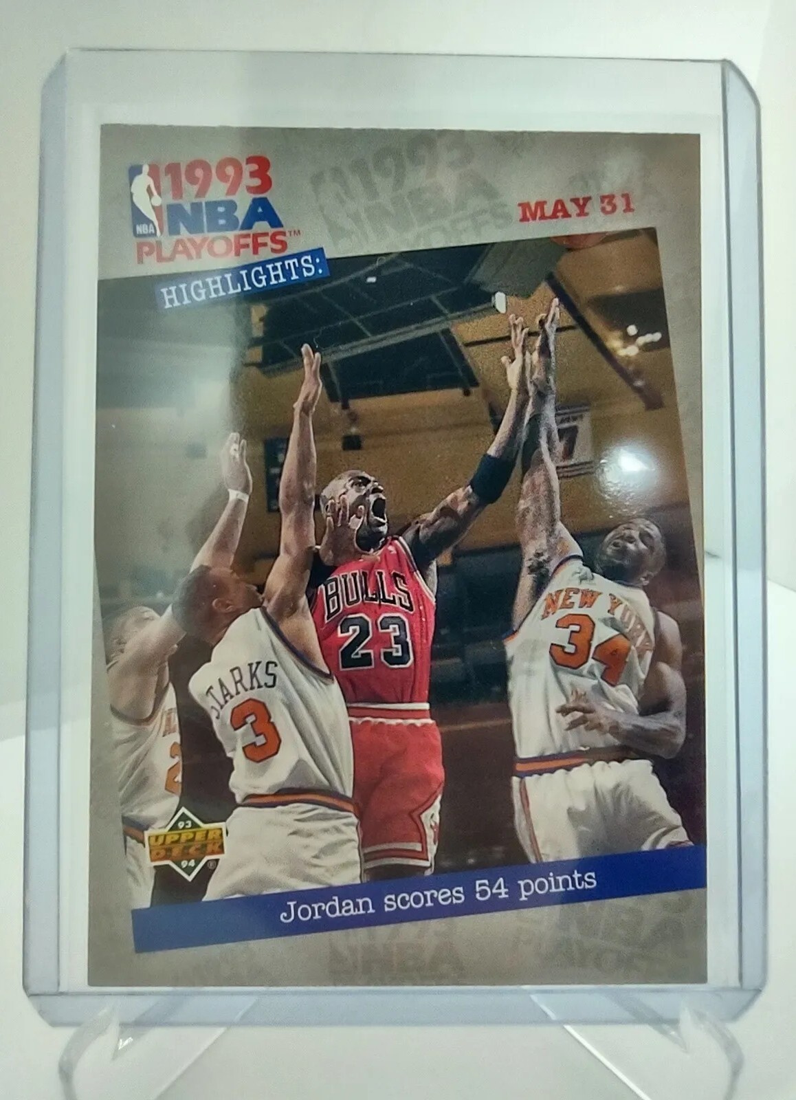 1993-94 UPPER DECK #193 Michael Jordan Chicago Bulls NBA Playoffs Highlights