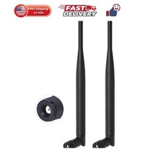 Dual Band WiFi 2.4GHz 5GHz 5.8GHz 6dBi MIMO RP-SMA Male Antenna 2-Pack for Wi...