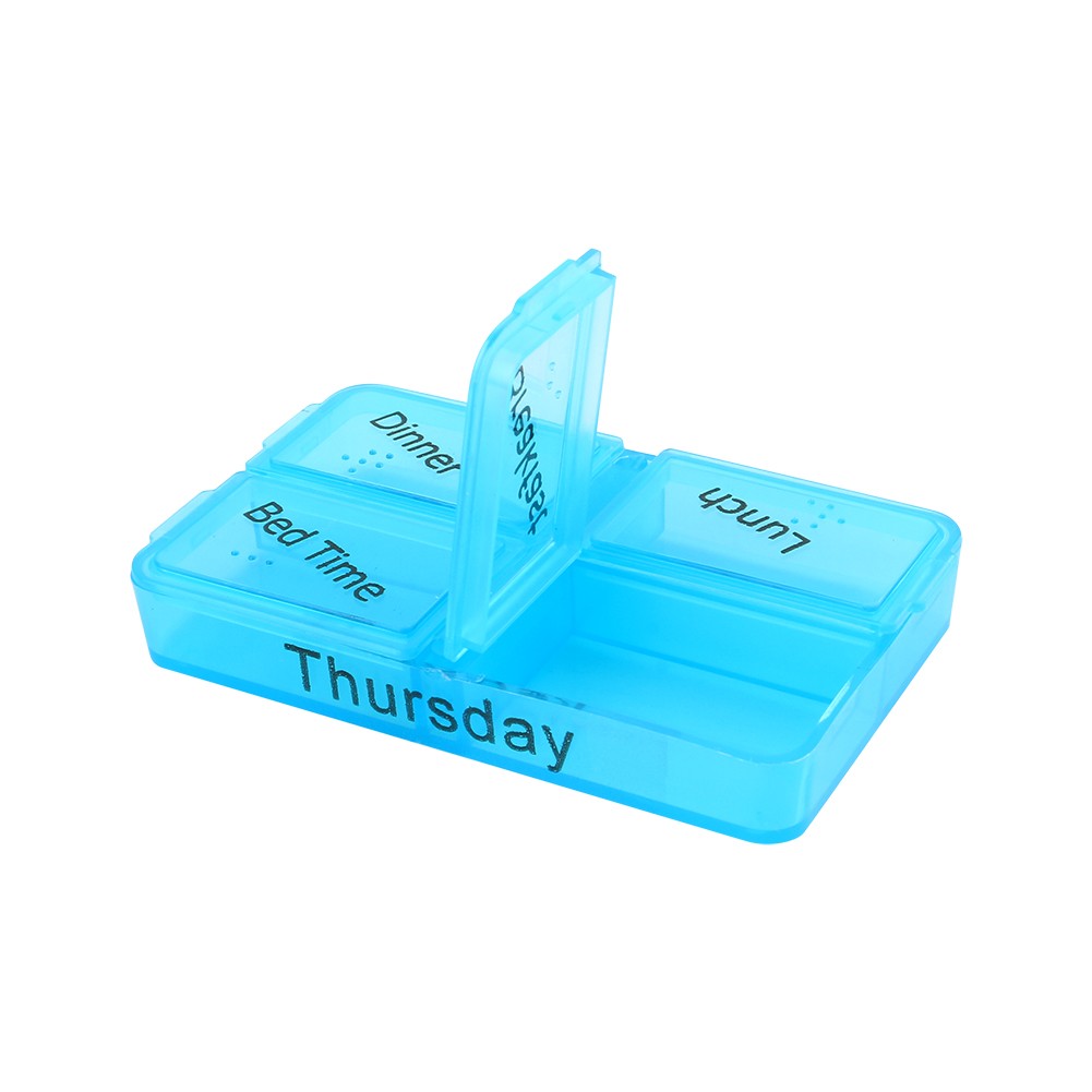 7-Day Weekly Pill Organizer with AM/PM Compartments - Medicine Storage Box