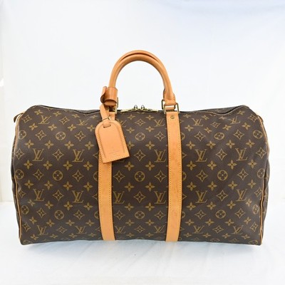 AUTH LOUIS VUITTON Keepall 50 Boston bag Monogram Brown R3652SR707