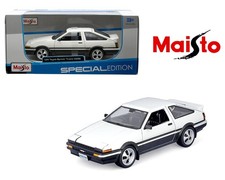 TOYOTA SPRINTER TRUENO AE86 RHD WHITE 1/24 DIECAST MODEL CAR BY MAISTO 32916
