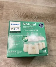Philips Avent Natural Glass Baby Bottle 4 0z - 4 pack - USA glass