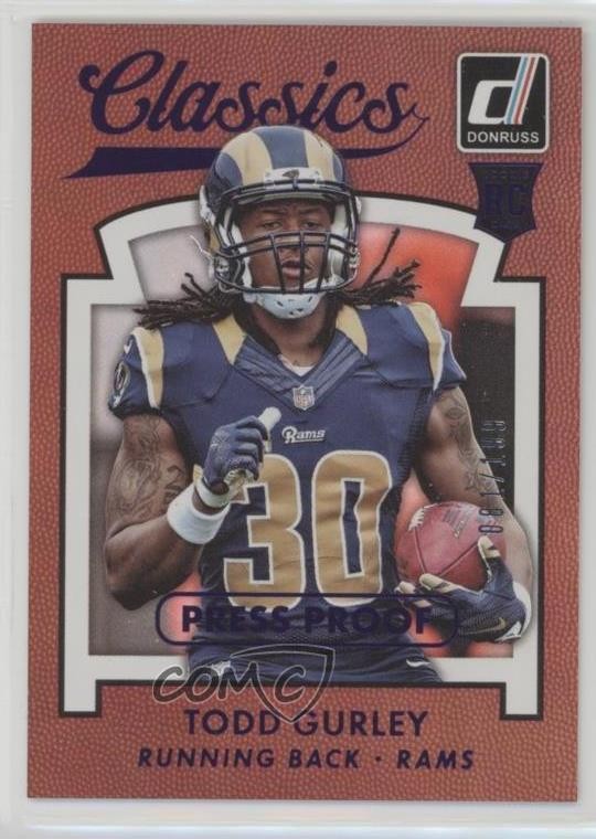 Todd Gurley Panini Donruss #258 Press Proof Purple