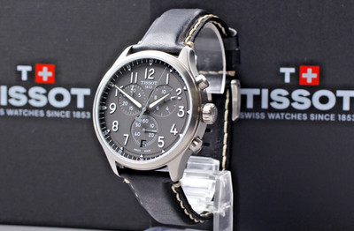 Tissot Chronograph Quartz T116617A 45mm Black Dial Sapphire Full Set