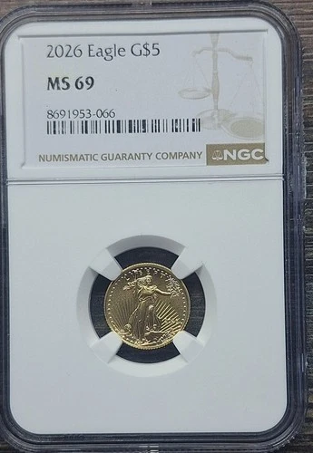 2026 Liberty Eagle G$5 - MS69 NGC - 1/10th Oz Fine Gold