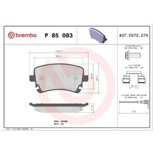 Satz Bremsbeläge Bremsklötze hinten für VW T6 SGF Transporter T5 7HA | 240292