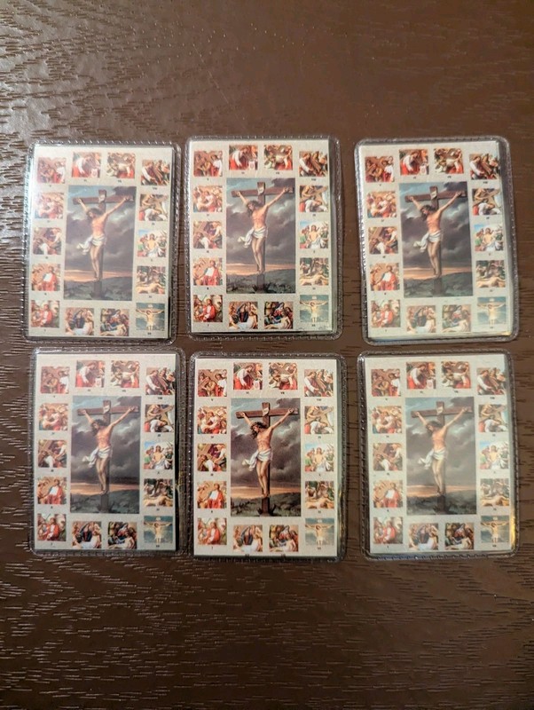 Stations Of The Cross Lamented Prayer Cards 6 Ct priest estate
