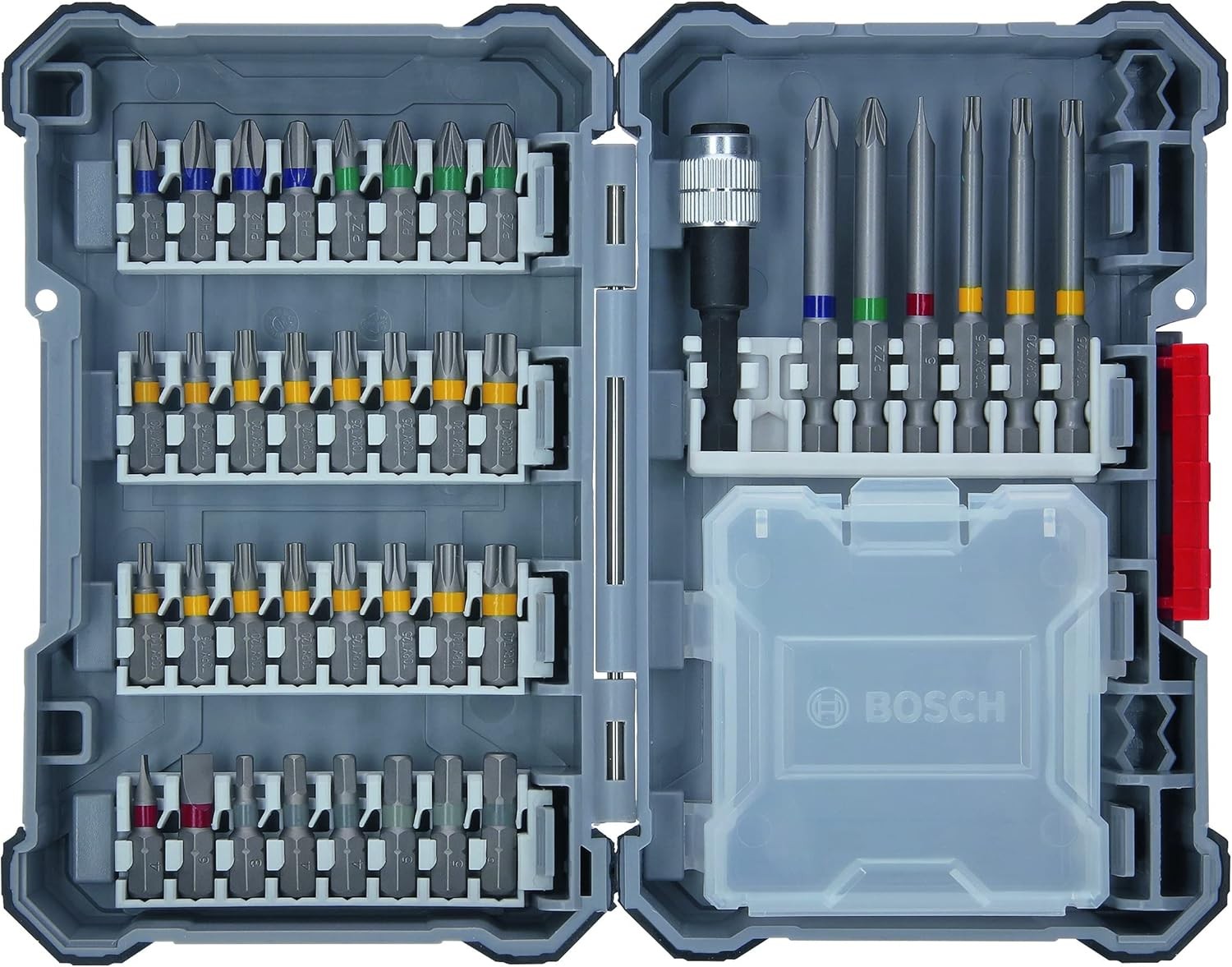 Bosch Professional 40-Pieces Drill Set (Pick and Click, Extra Hard Screwdriver