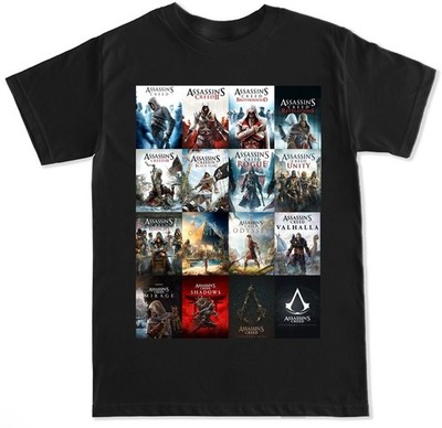 AC COLLECTION ASSASSIN CREED VIDEO GAME GAMER PS X EZIO MENS T SHIRT