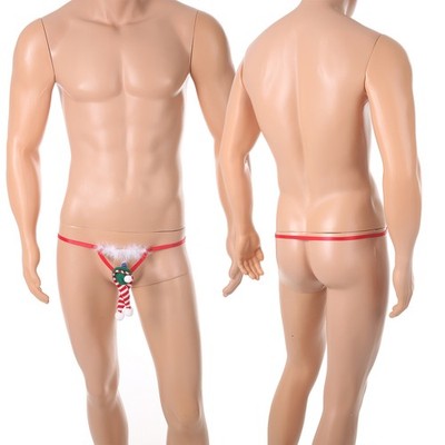 Herren Tanga String Unterwäsche einstellbar Sexy Sissy Slip Weihnachtsgeschenk