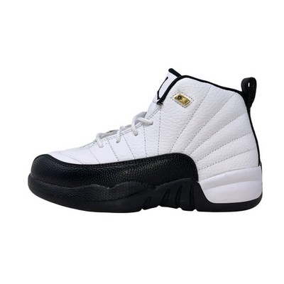 Air Jordan 12 Taxi Black White Sneakers, Size 1Y BNIB 151186-117