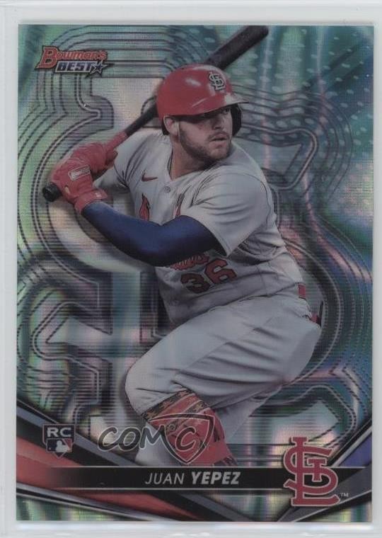 2022 Bowman's Best Aqua Lava Refractor 24/199 Juan Yepez #15 18yk