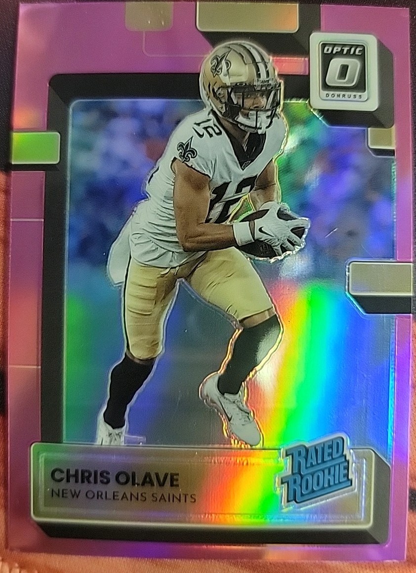 2022 Panini Donruss Optic Rated Rookie Chris Olave #209 Pink Prizm (RC)