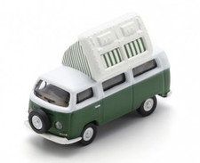 SCHUCO,VOLKSWAGEN T2 Campingbus green and white, 1/87, SCH26779