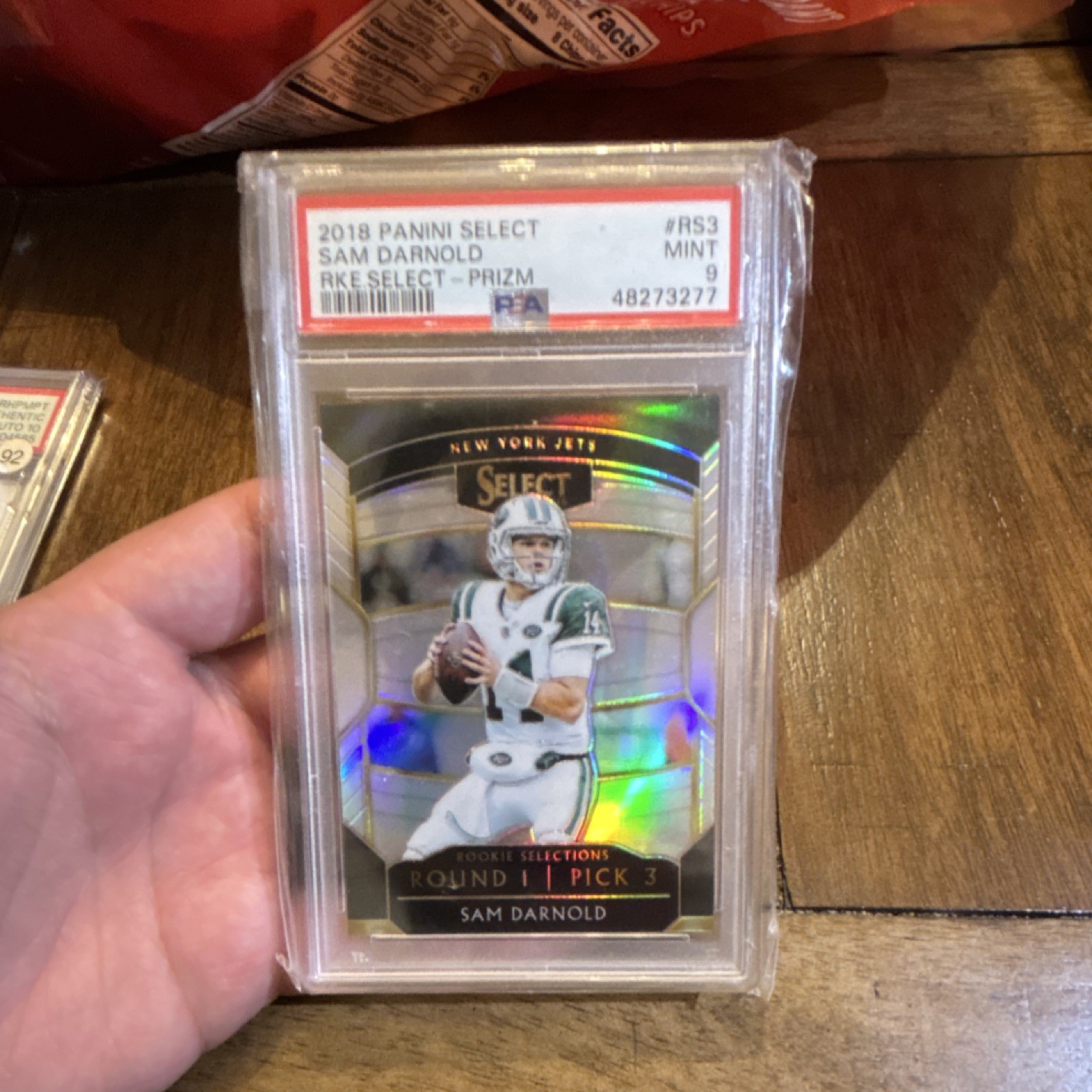 2018 Panini Select Sam Darnold #RS-3 Silver Prizm Rookie Selections PSA 9 Jets