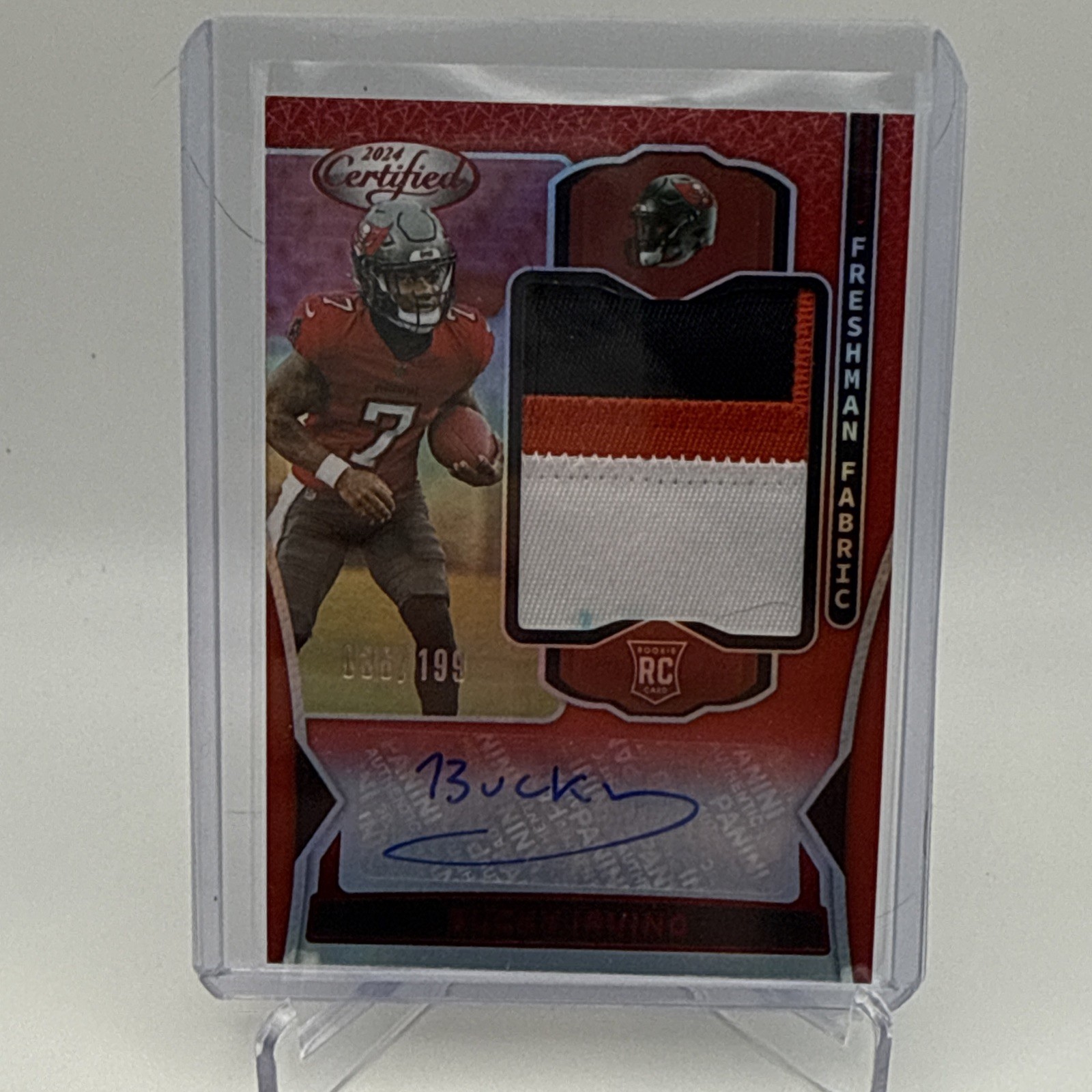 2024 Panini Certified - Freshman Fabric RC Auto Bucky Irving #FMS-BIG Red /199