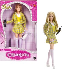 Mattel Barbie Signature Cher Collector Doll, Yellow Plaid Suit, White Mini