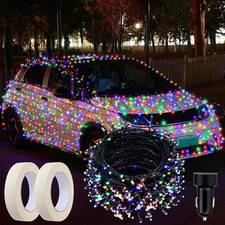 Christmas Car Multicolor Lights 393ft 1200 Led Cigarette Lighter Remote Control Christmas Car Multicolor Lights 393ft 1200 Led Cigarette Lighter Remote Control