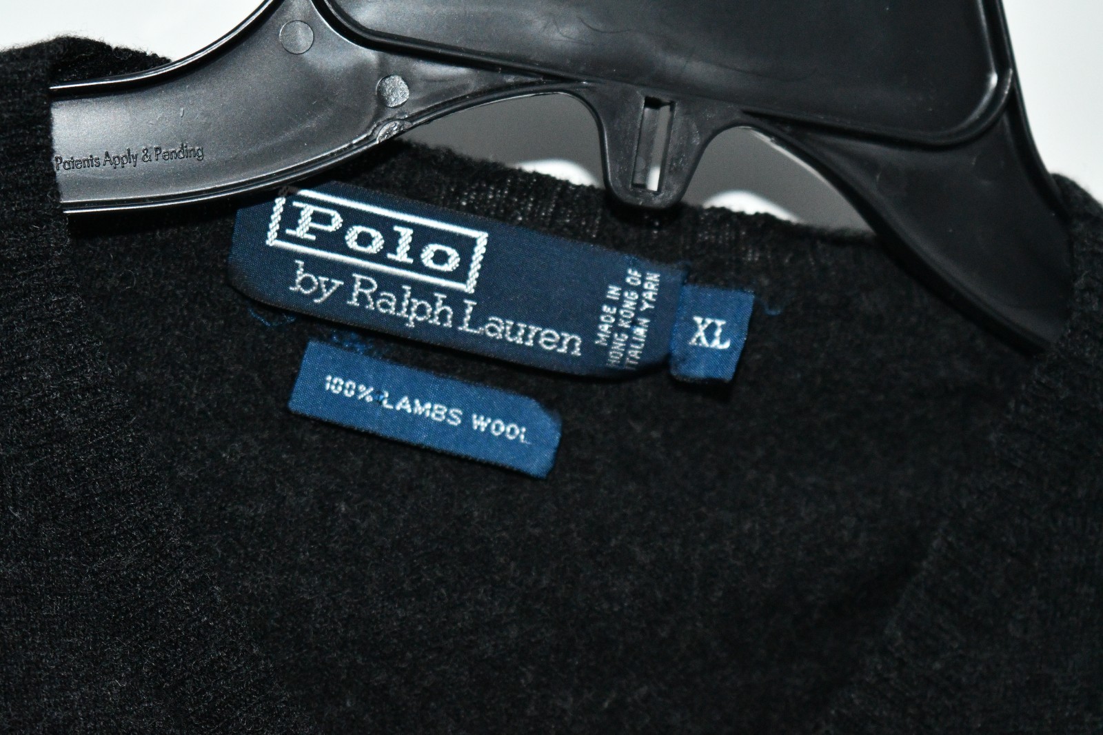 Polo Ralph Lauren Wool V Neck Sweater Dk Grey Size X Large Great Condition thumbnail 2