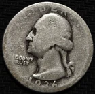 1936 D Wasington Silver Quarter 25c