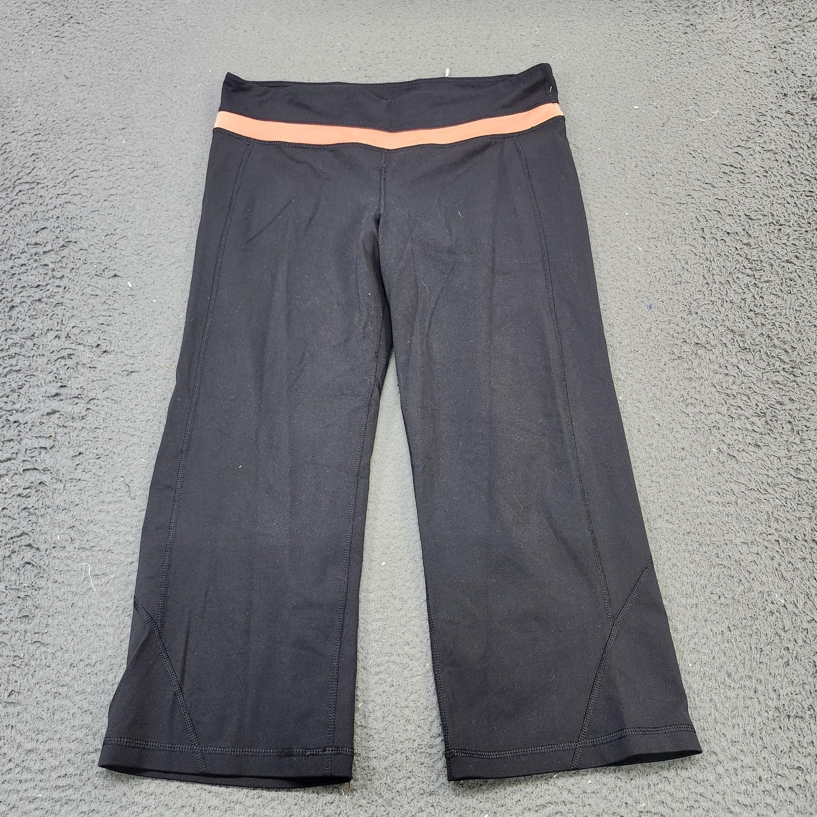 Athletic Capri Pants Womens Medium Black Straight Leg Yoga Gym Workout