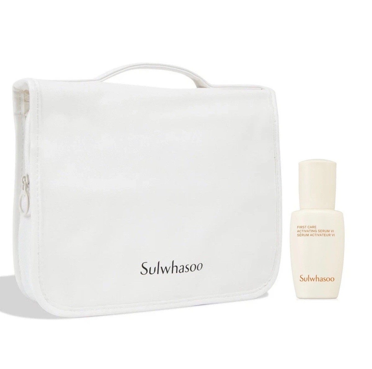 Sulwhasoo First Care Serum & White Pouch Toiletry Hanging Bag 2-Pc