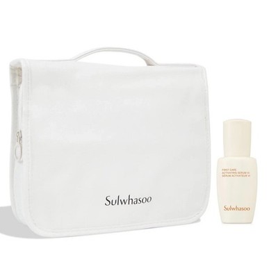 Sulwhasoo First Care Serum & White Pouch Toiletry Hanging Bag 2-Pc