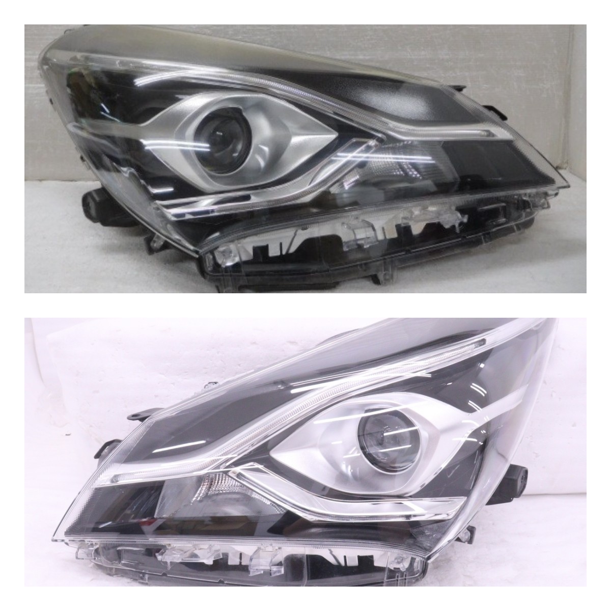 ヘッドライト VITZ LED Angel-Eye Projector Headlights BLACK for TOYOTA Yaris Vitz