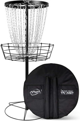 Black Hole Lite 24-Chain Disc Golf Basket with Transit Bag