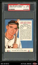 1955 Red Man #22 Dusty Rhodes With Tab Giants PSA 6 - EX/MT